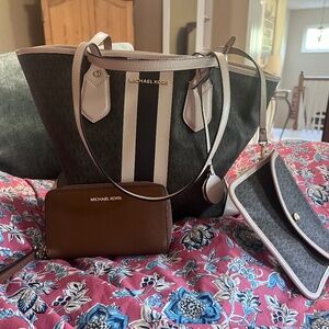 Michael Kors handbag and wallet wristlet